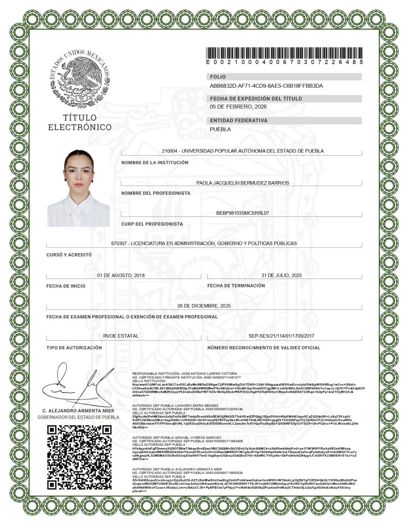 Título electrónico oficial